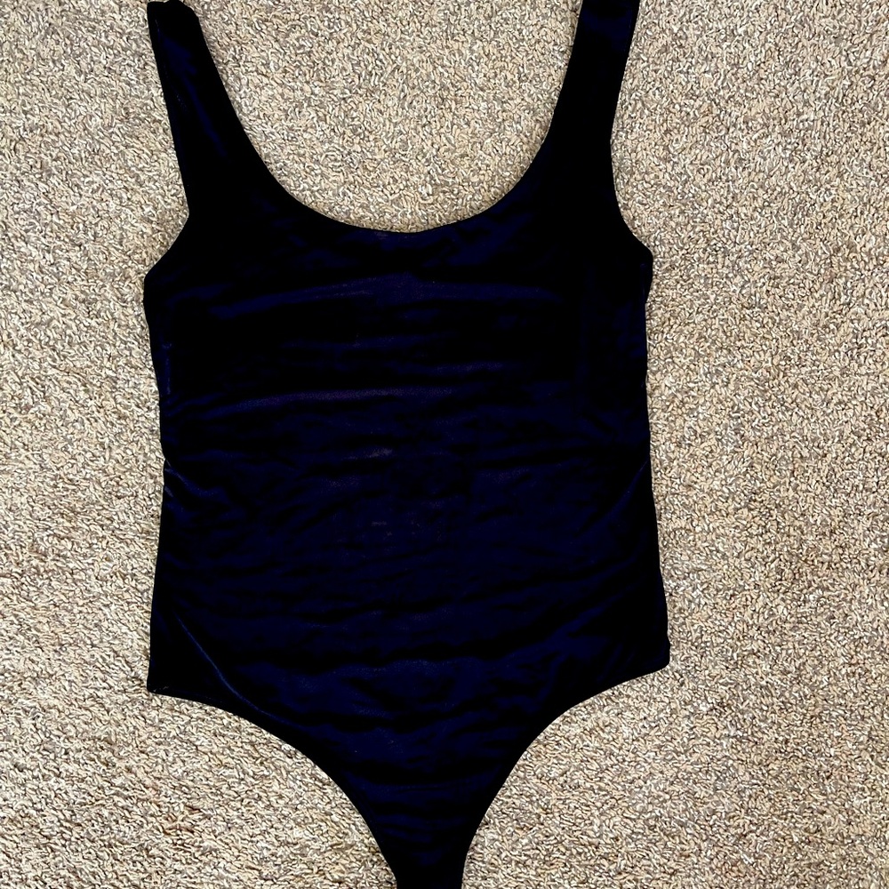 Express Black Scoop Neck Tank Compression Bodysuit